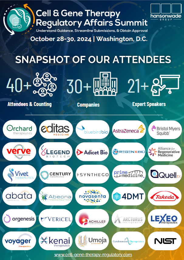 Cell & Gene Therapy Regulatory Affairs Summit - Attendee List